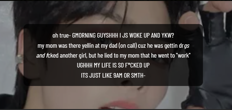guysh guyshh it didnt let me post it, but heres a screenshot < 333 also have a : 3
