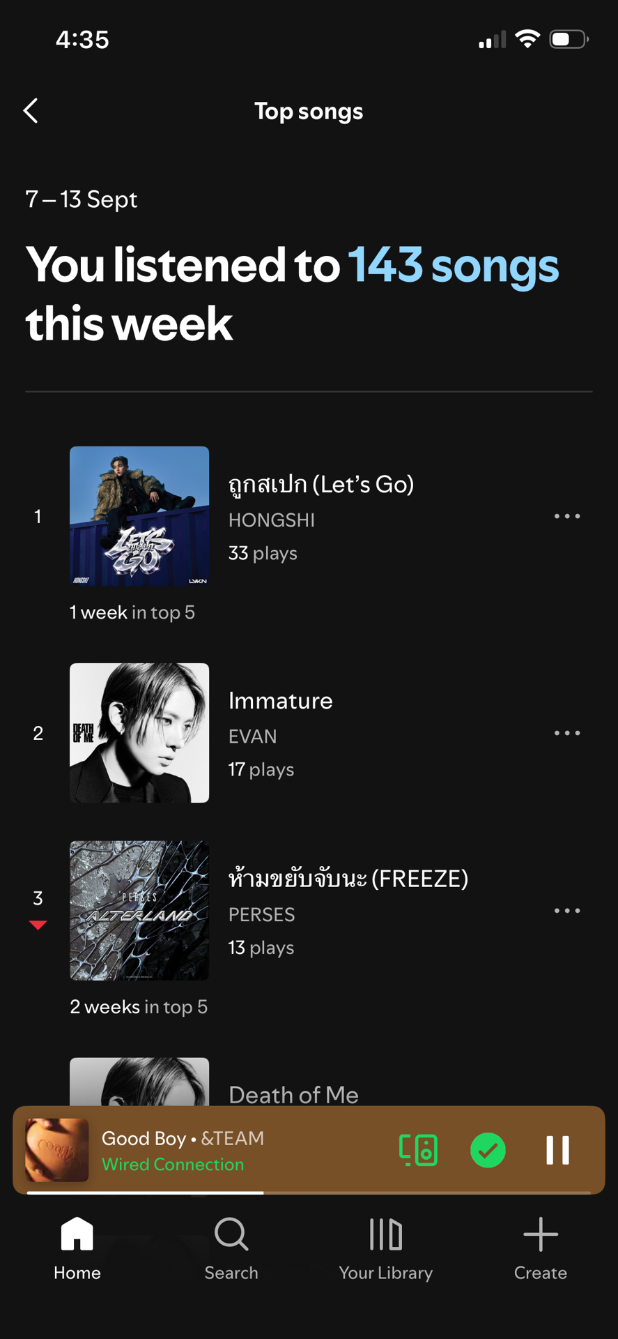 I LISTENED TO 143 SONGS LAST WEEK🤭