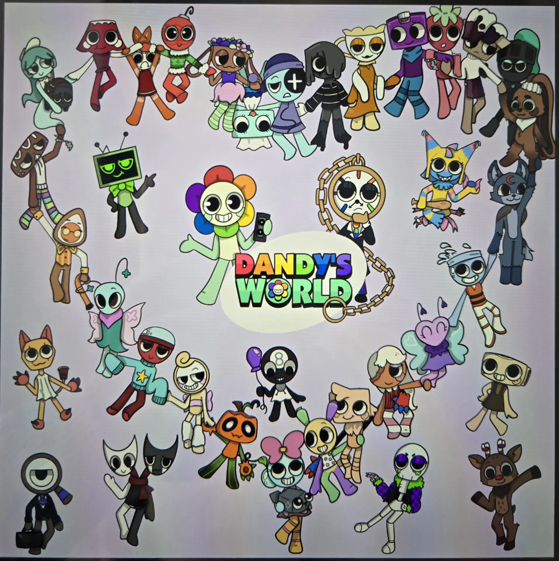 I dandys world fanart for my friend and I checked the stats of the drawing on my tablet and it said it took 35 HOURS... anyway, what's ur favorite dandys world character? mine are Scraps, Cocoa, and Yatta!💞