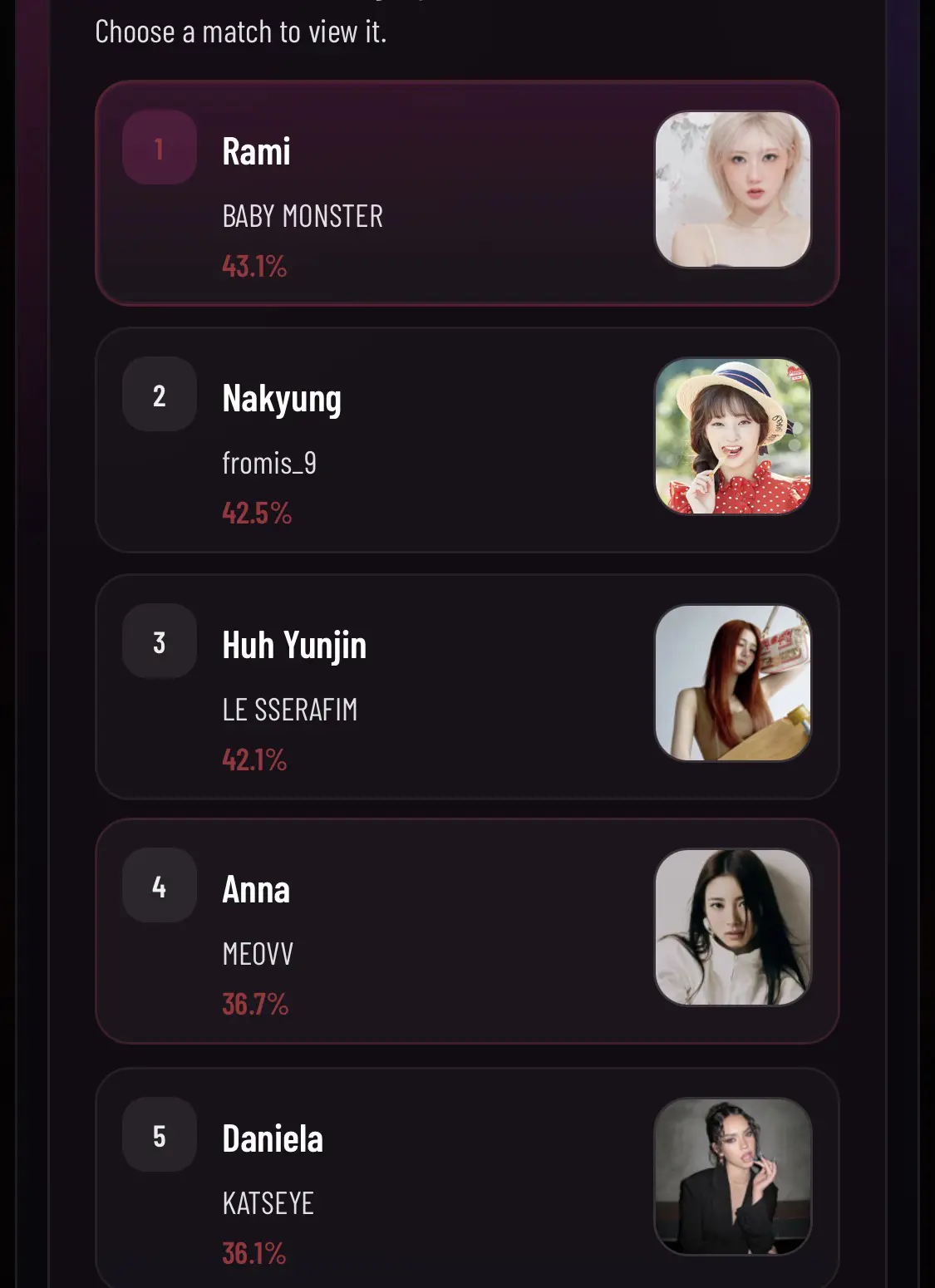 I got a 43.1% voice match with !!!💕🔥