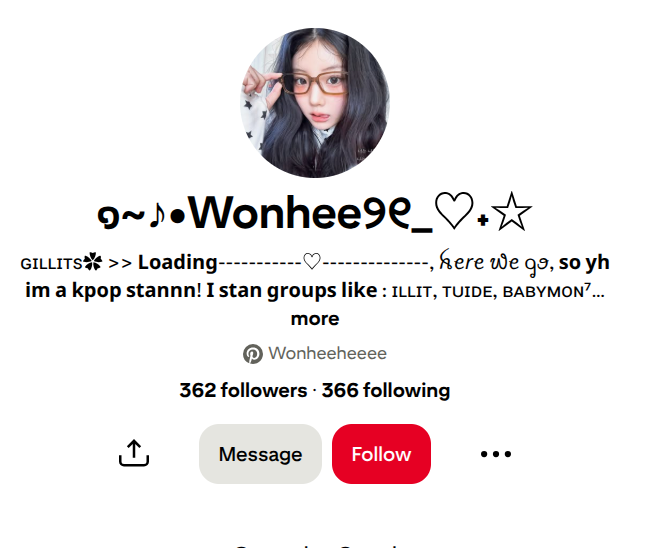 so i made a post abt breaking kv rules and one of them was telling my pinterest account :] I DIDNT ACTUALLY EXPECT SOMEONE TO FOLLOW ME🥹 tytyy now tell me who u r or u just some random who found me