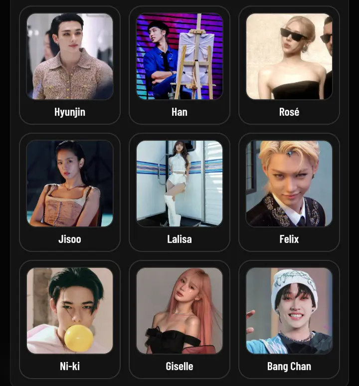 okay but in the first pic and rose in the second 😩💗 They are looking saurr good ✨and first one and second one hyunjin 😂