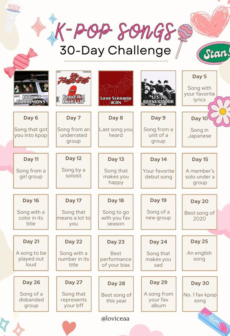 **30 DAY KPOP SONG CHALLENGE!!! ദ്ദി ˉ͈̀꒳ˉ͈́ )✧** **DAY 4** - ❝ Song to recommend a new ! ❞ ╴**123-78** by (how can u not vibe w this) ⤷ **TEMPLATE HERE** : https://pin.it/18O8qAv60