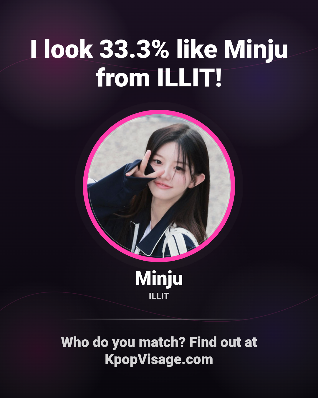 Lol after I made the post that my frnds always say I look like minju, kv came up with this