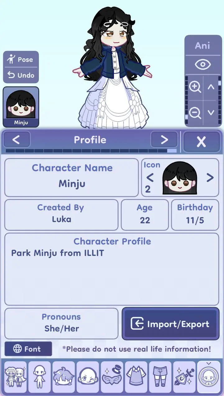 Minju for @Fa1ryminji and for @Ch3rryblossom (Comment which other idol should be made in Gacha Life 2)