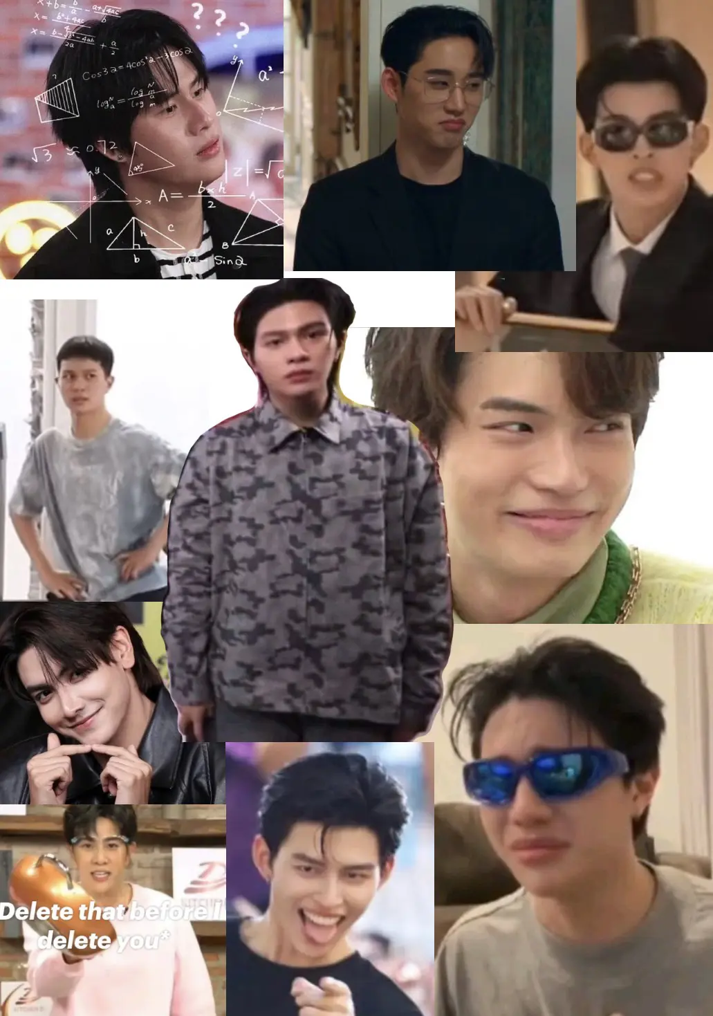 i got bored and made a collage of my fav silly photos of bl actors/tpop idols ✌🏻 do you like it?🥹