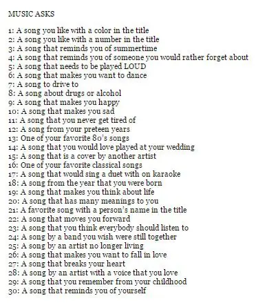 Guys a number and I’ll tell u a song