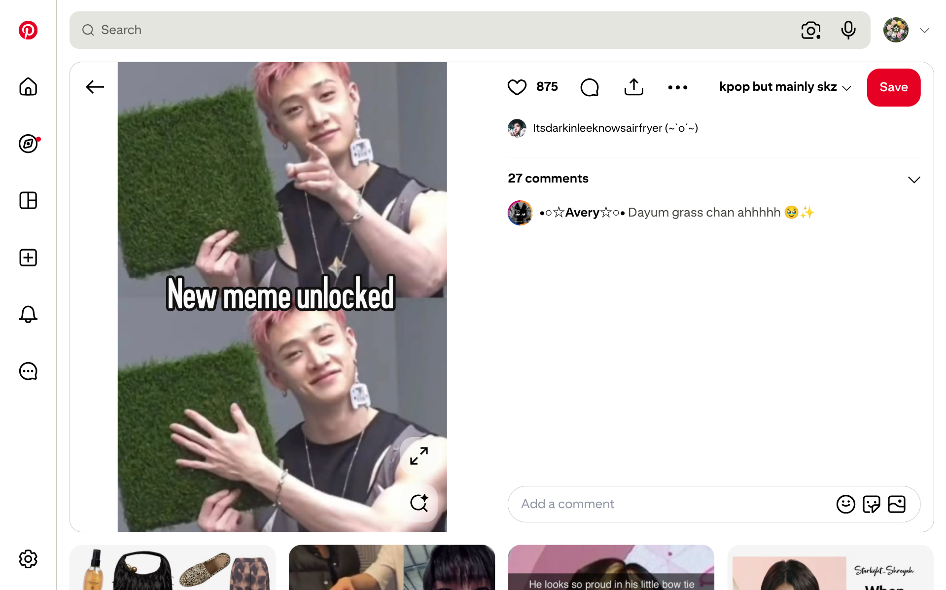 I love my Pinterest feed... TOUCH. GRASS. 🙂 (btw I'm rly sorry I haven't been online life stuff)