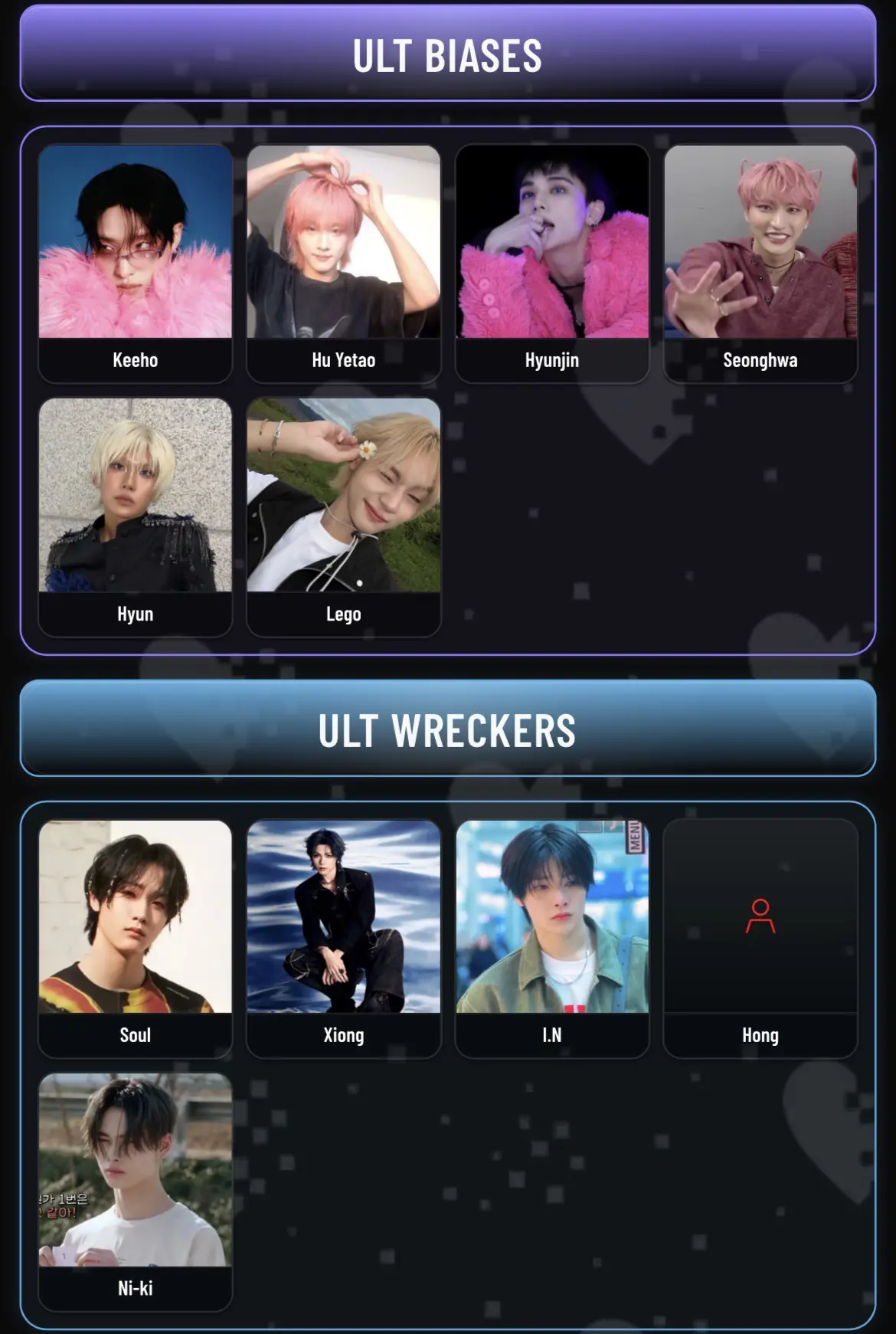 for some reason i cant save my tier list so here it is hehe all my biases : )