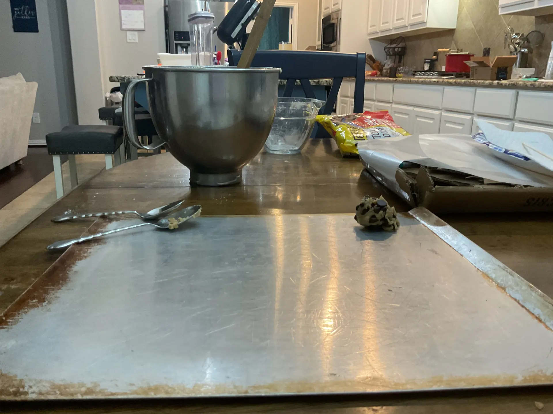 update on the cookies: starting the first cookie tray