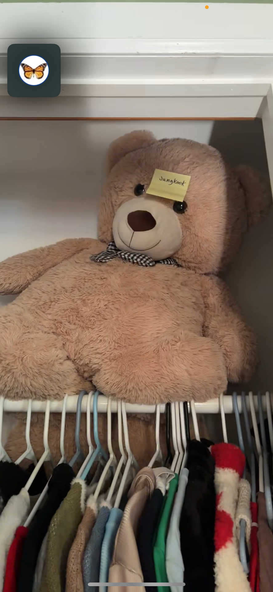 This seems like a horrible time to do this… but guys.. is in my closet..