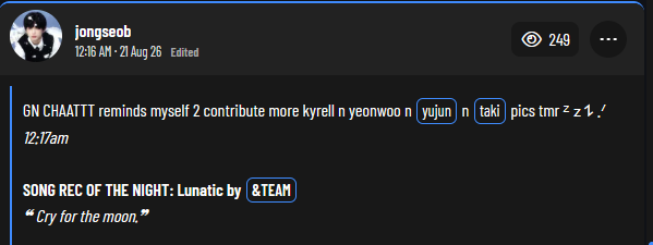 everytime i scroll thru my feed this kills me cuz WWHHHHO TF mass streamed my lunatic rec post like its their favs WHY does it have + more views than the usual posts n other recs 😭😭😭 we all cr…