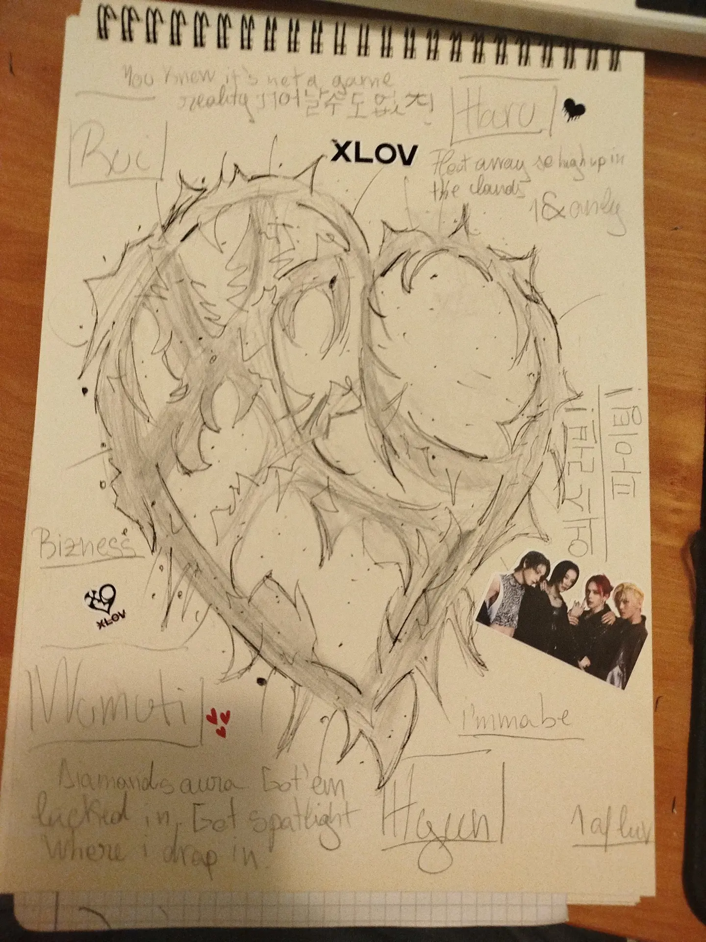 Guyss do you like my art?? (Anyone who knows Korean don't come for me if I spelled anything bad or idk🍲)